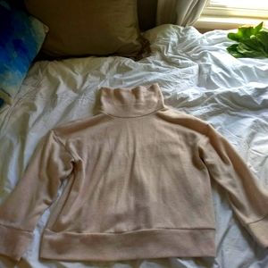 Pale light pink turtleneck fleece from target